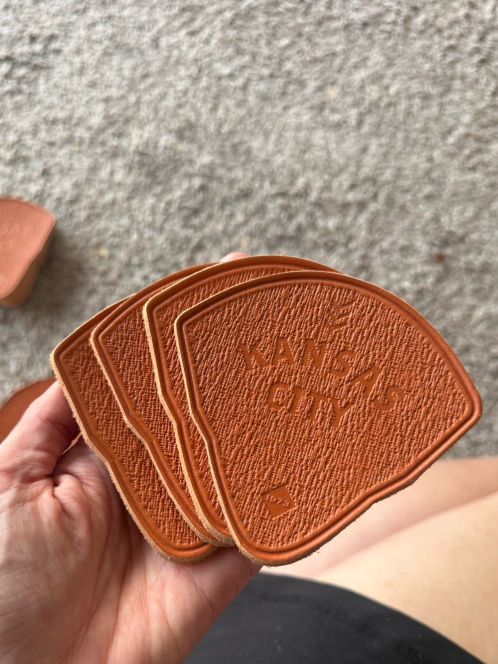 Kansas City Royals Baseball Leather Coaster Set